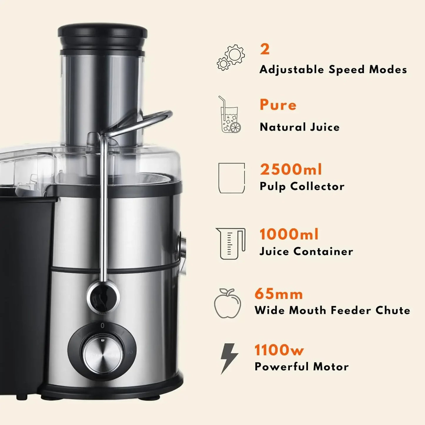 ChillSip PowerJuice 1100 Centrifugal Juicer